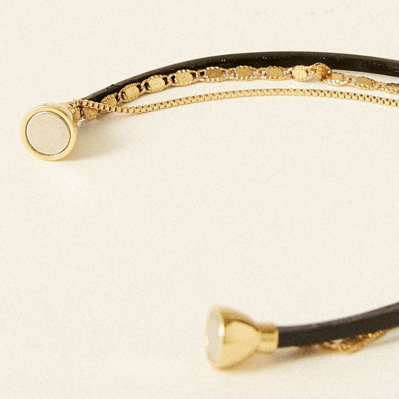 Bracelet Flowers for Zoé collection Tabatha argent doré