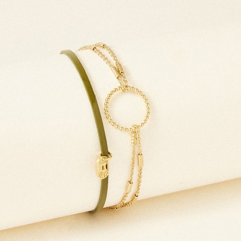 Bracelet Flowers for Zoé collection Téo argent doré
