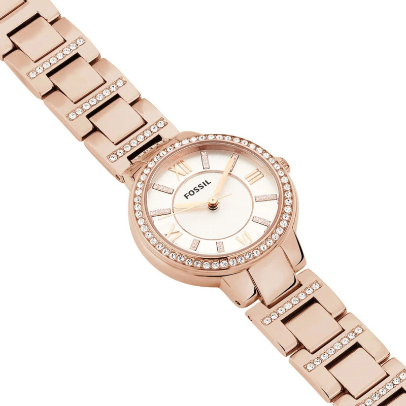 Montre analogique Fossil collection Virginia bracelet acier argenté
