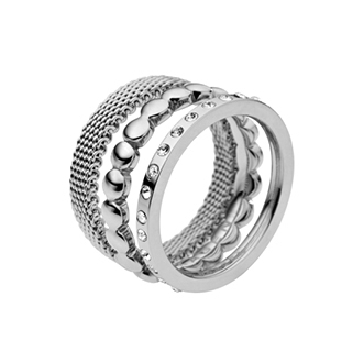 Bague Skagen X3 Signature en acier