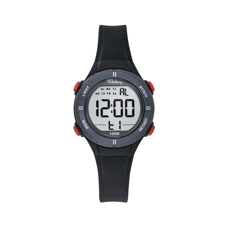 Montre Digitale Tekday Junior bracelet en silicone noir