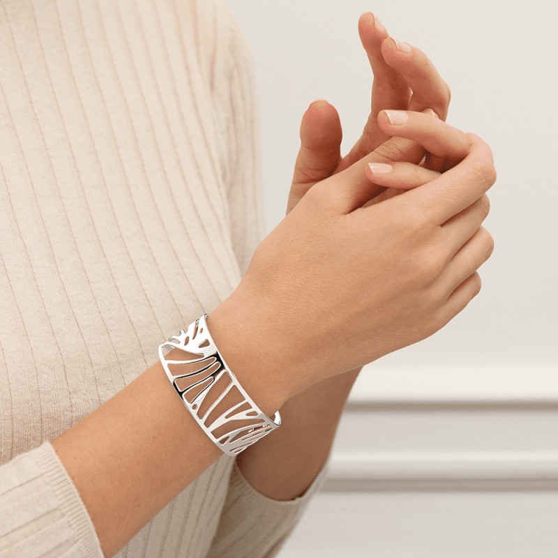 MANCHETTE LES GEORGETTES PERROQUET LAITON ARGENTÉ 25 MM