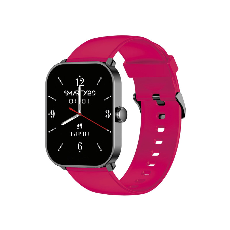 Montre Connectée Smarty 2.0 Super Amoled bracelet en Silicone Rose