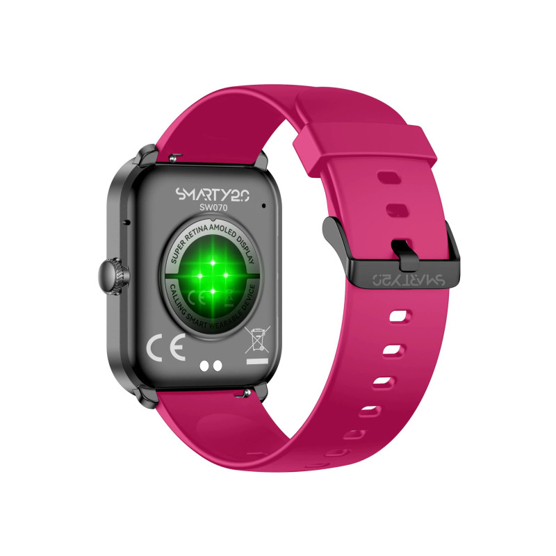 Montre Connectée Smarty 2.0 Super Amoled bracelet en Silicone Rose