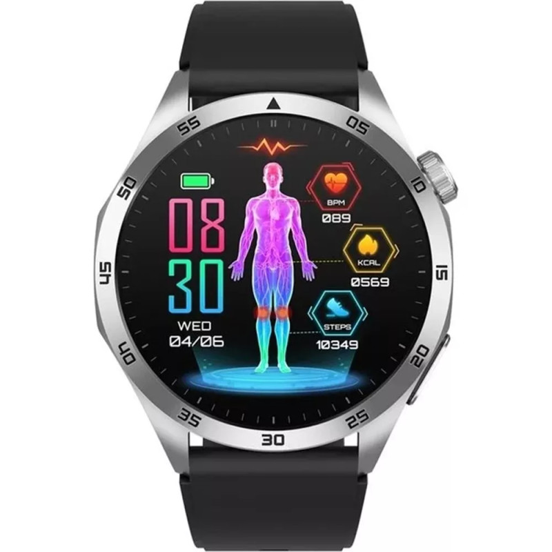 Montre Connectée Smarty Take Care bracelet Silicone noir