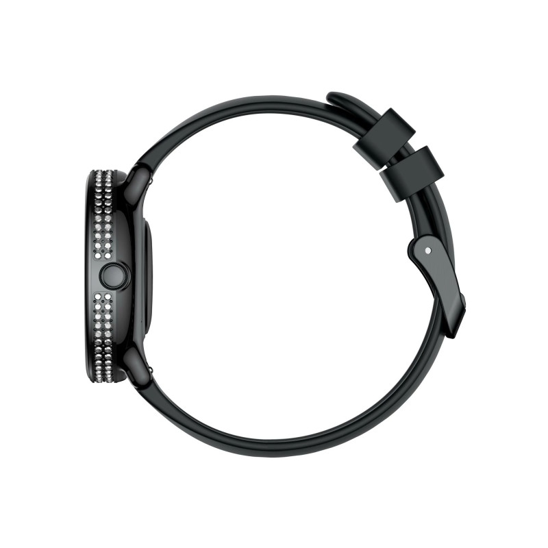Montre Connectée Smarty Diamond Amoled bracelet Silicone noir