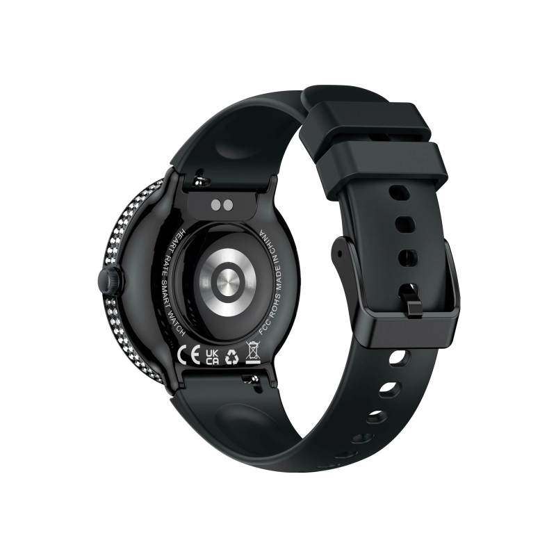 Montre Connectée Smarty Diamond Amoled bracelet Silicone noir
