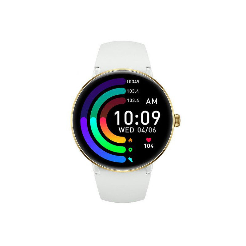 Montre Connectée Smarty Amoled Diamond bracelet Silicone Blanc