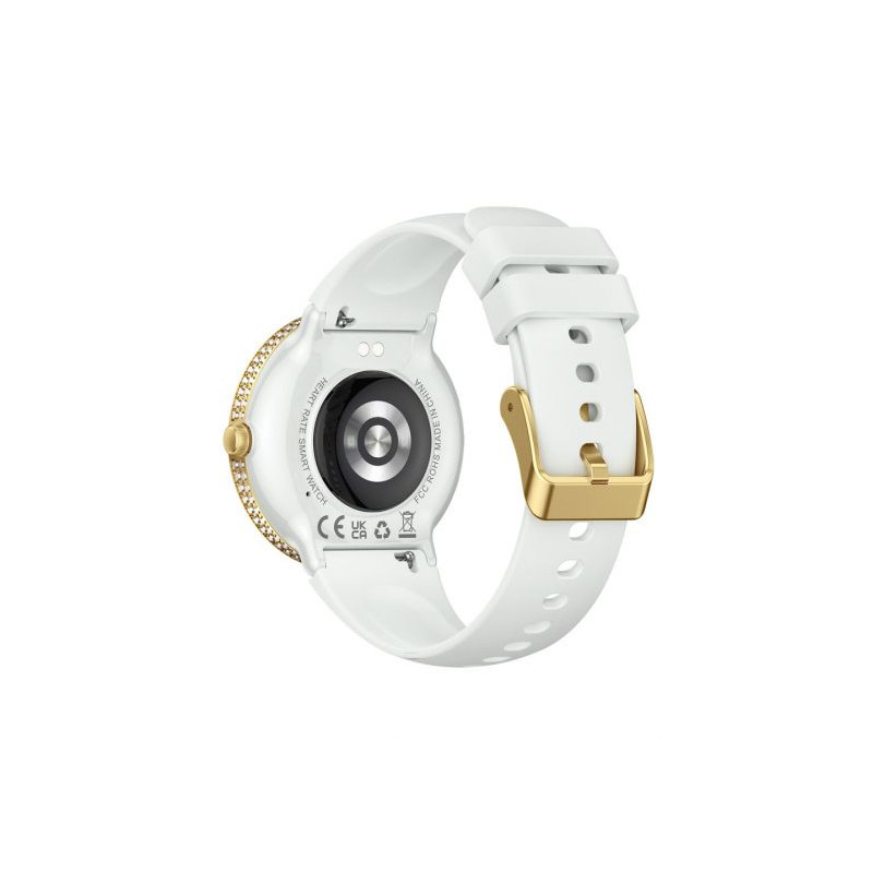 Montre Connectée Smarty Amoled Diamond bracelet Silicone Blanc