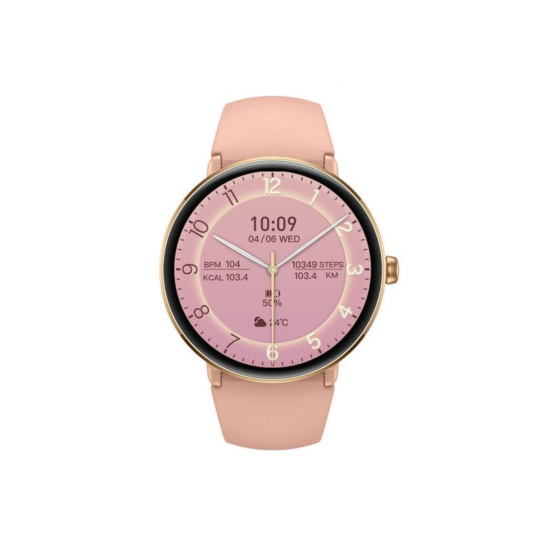 Montre Connectée Smarty Amoled Diamond bracelet Silicone Rose