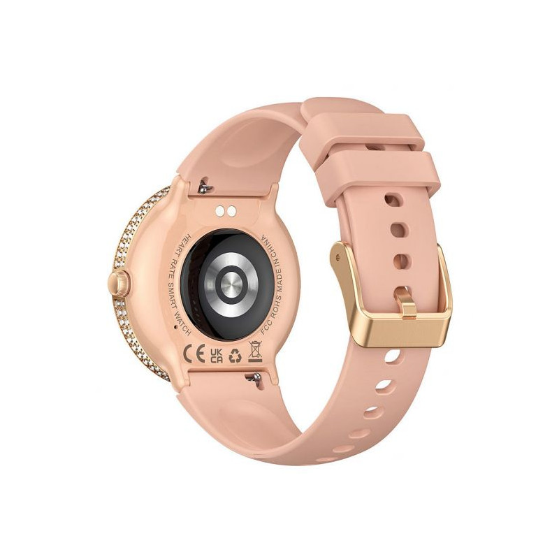 Montre Connectée Smarty Amoled Diamond bracelet Silicone Rose