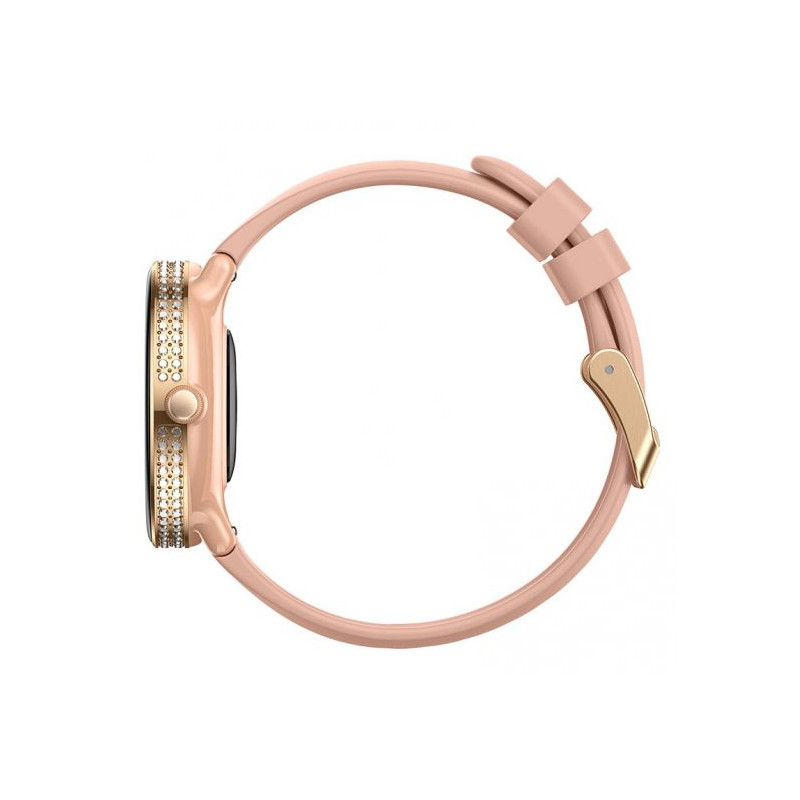 Montre Connectée Smarty Amoled Diamond bracelet Silicone Rose