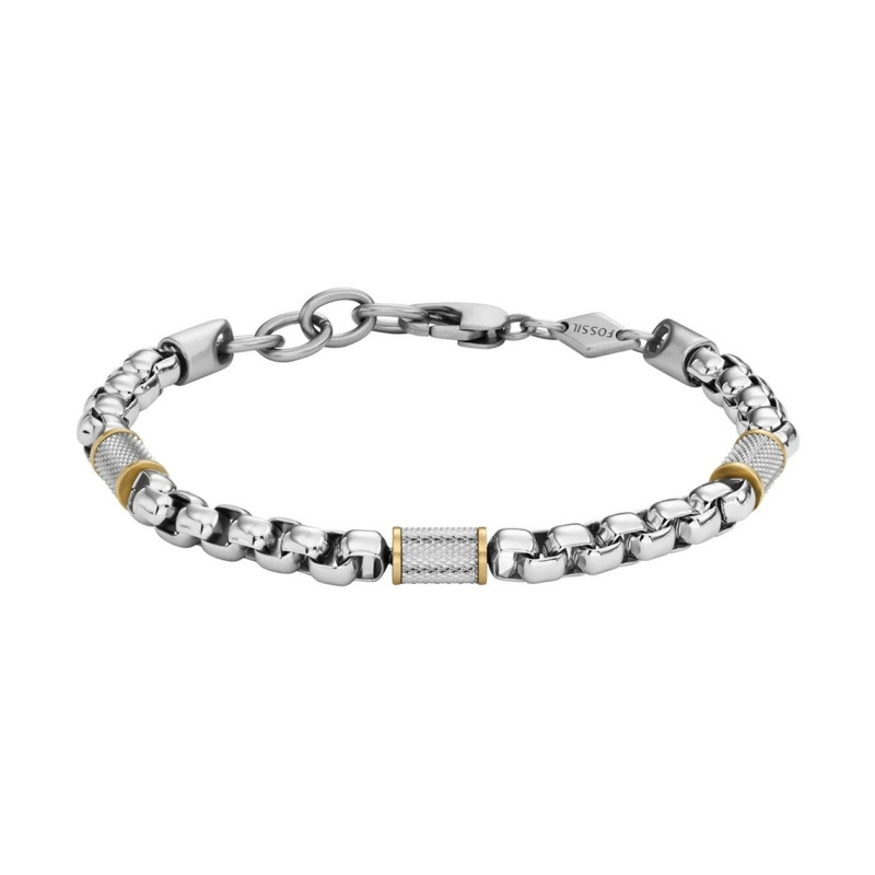 Bracelet Fossil collection All Stacked Up acier argenté