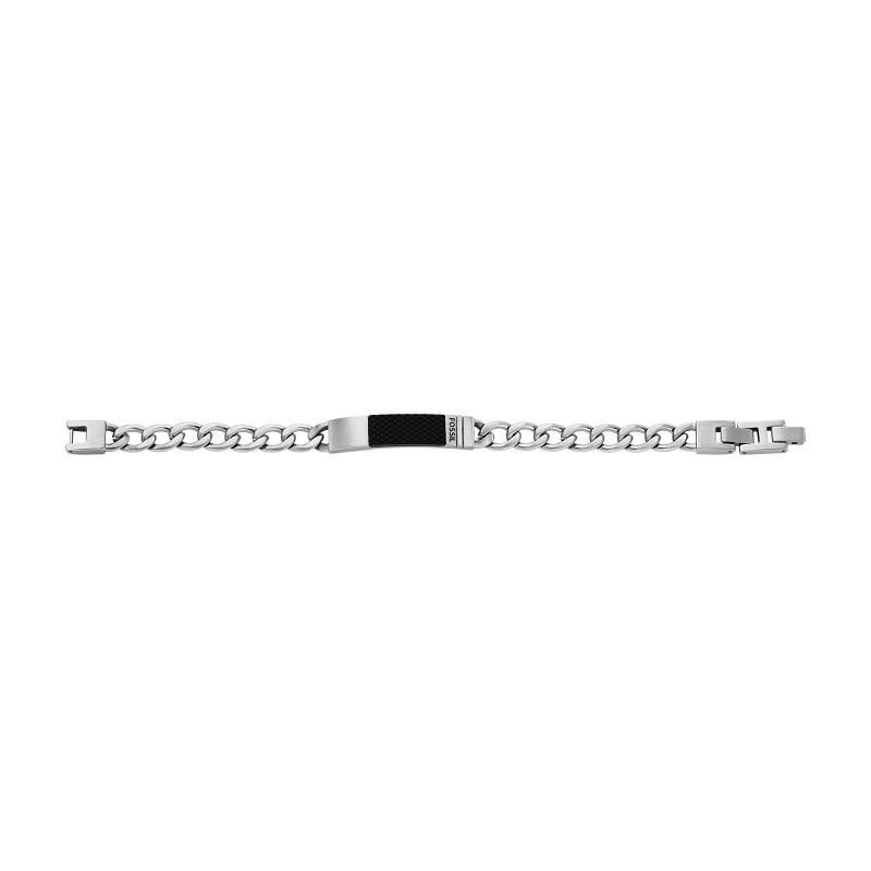 Bracelet Fossil collection Machine Knurled Texture avec plaque en acier
