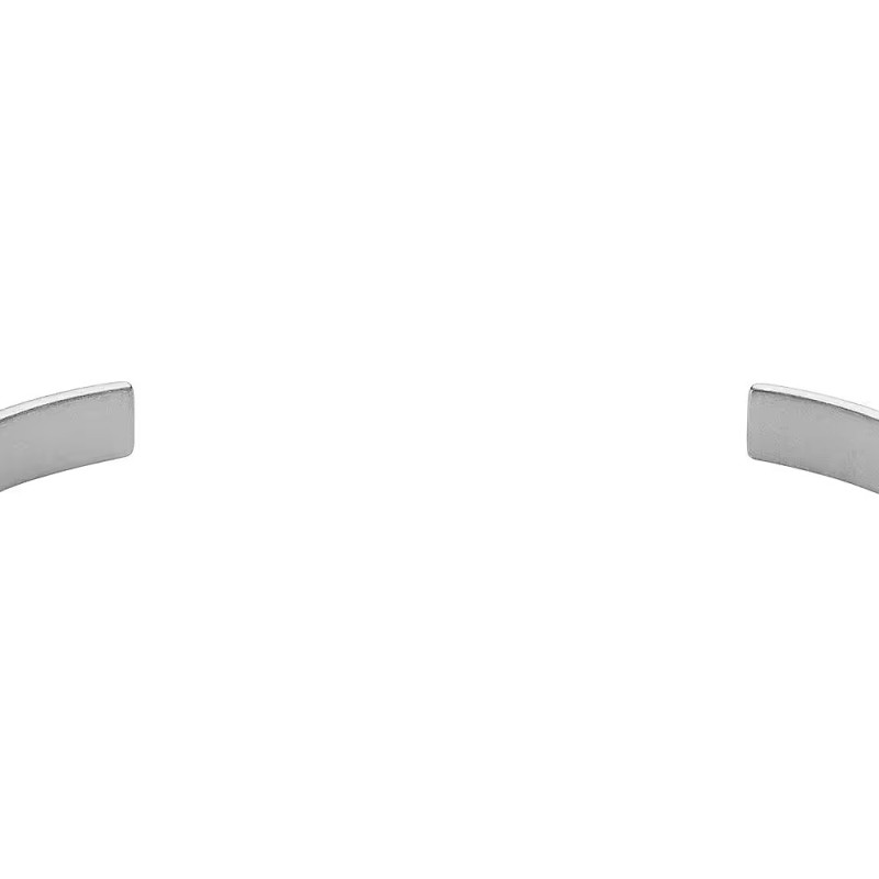 Bracelet jonc Fossil collection Harlow Linear Texture acier argenté