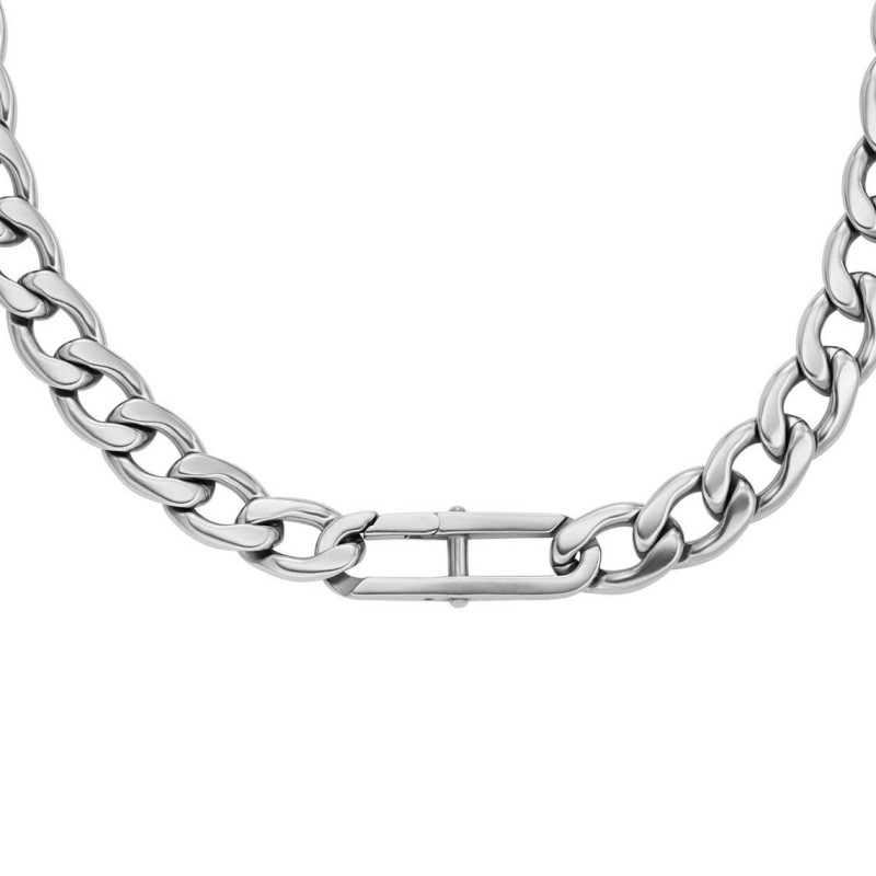 Collier Fossil collection Heritage D-Link acier argenté