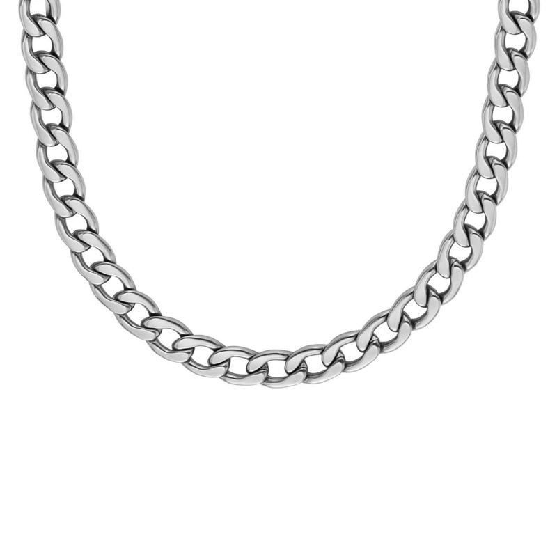 Collier Fossil collection Heritage D-Link acier argenté