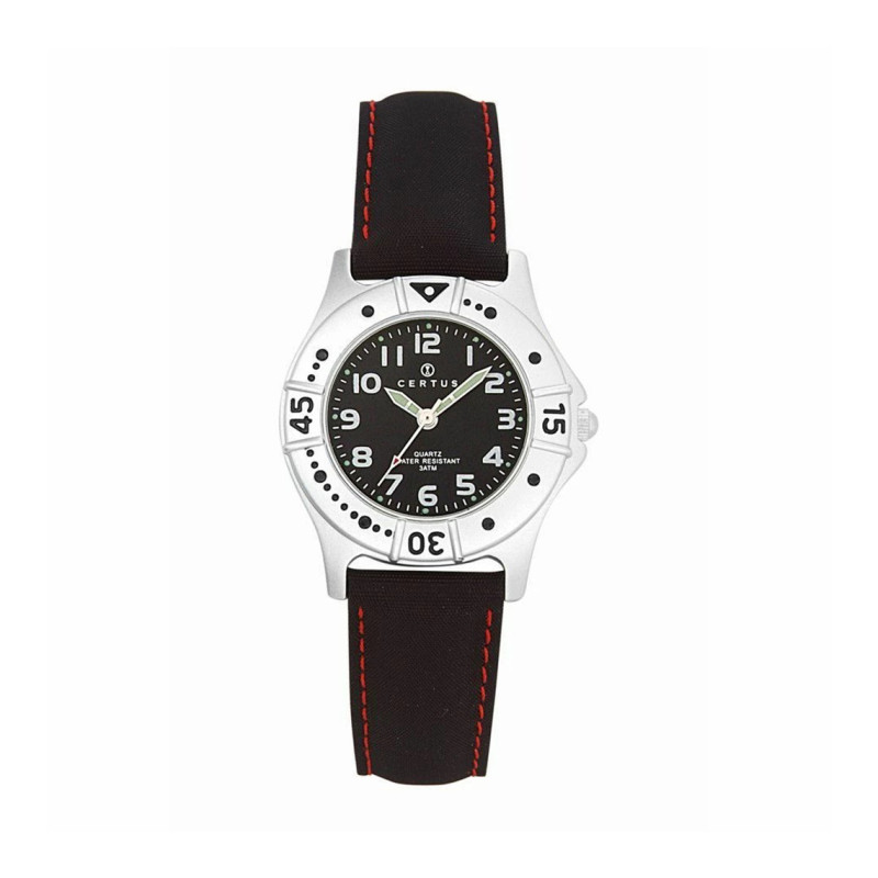Montre analogique Certus Junior bracelet cuir noir