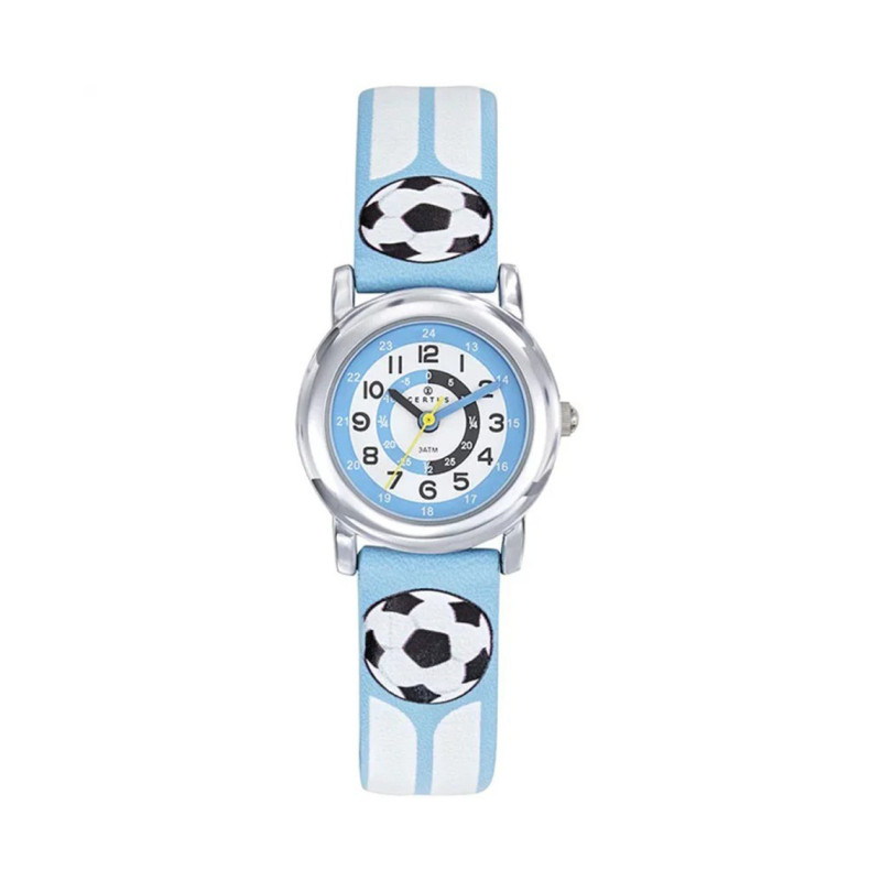 Montre analogique Certus Junior bracelet cuir bleu