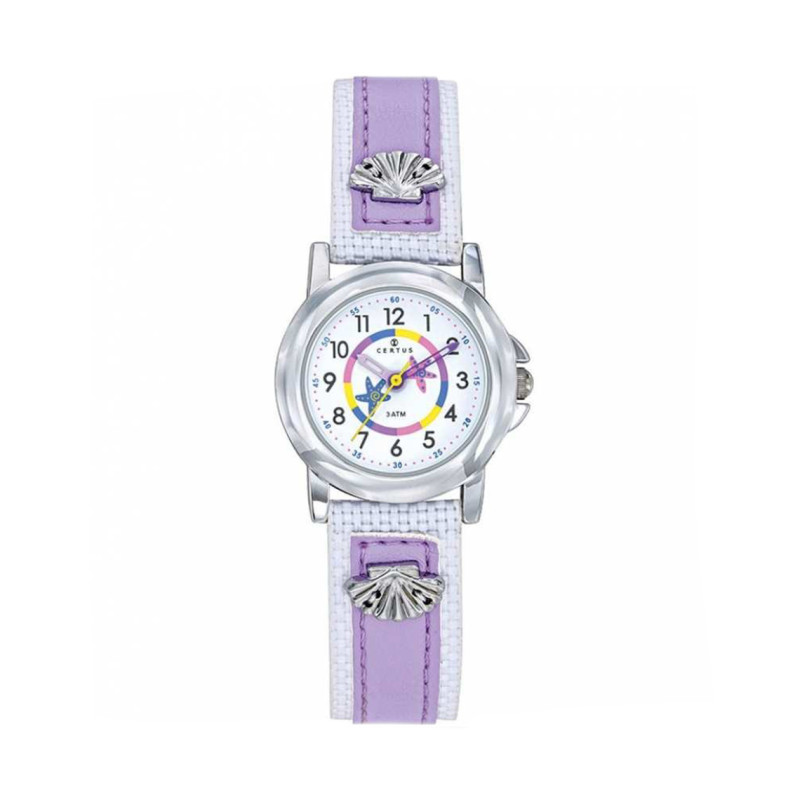 Montre analogique Certus Junior bracelet cuir violet