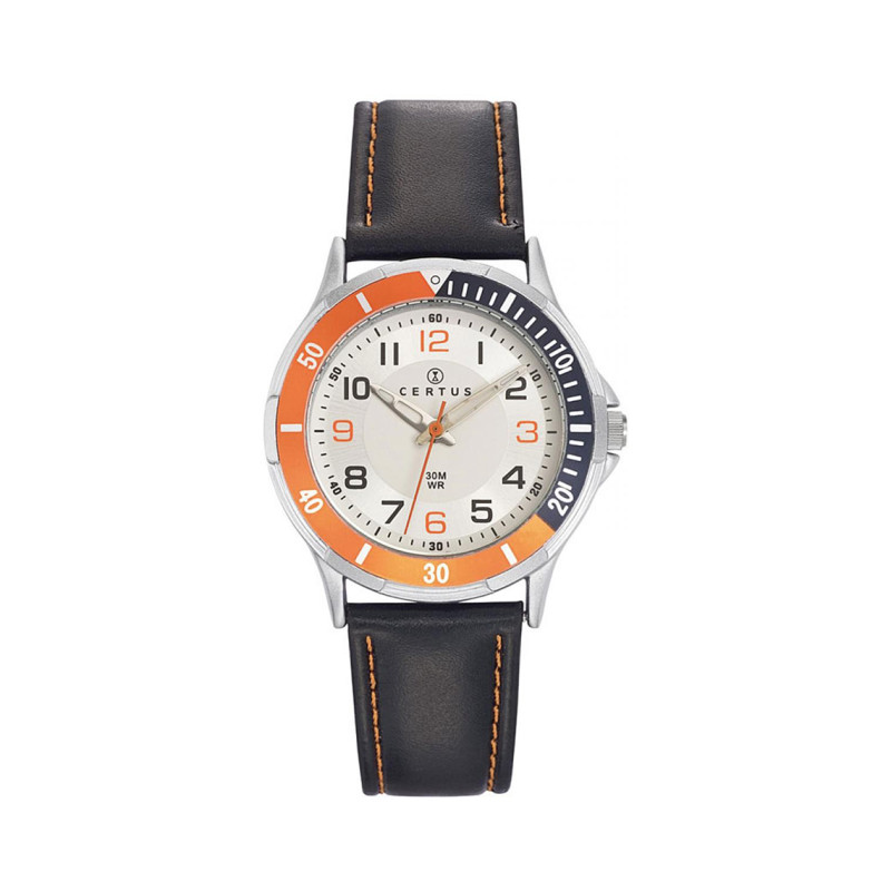 Montre analogique Certus Junior bracelet cuir noir