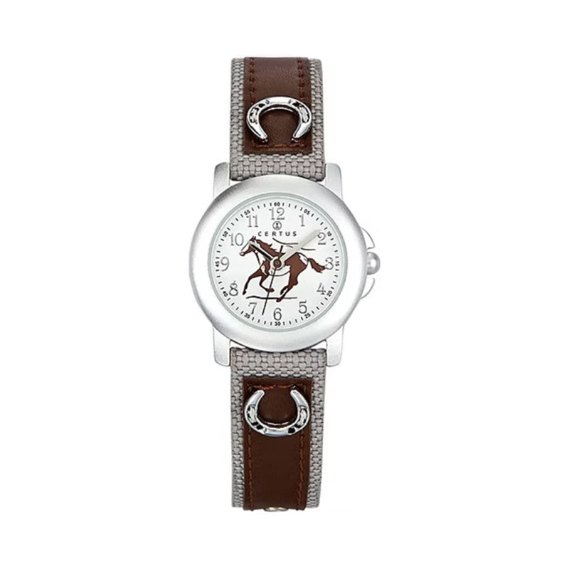 Montre analogique Certus Junior bracelet cuir marron