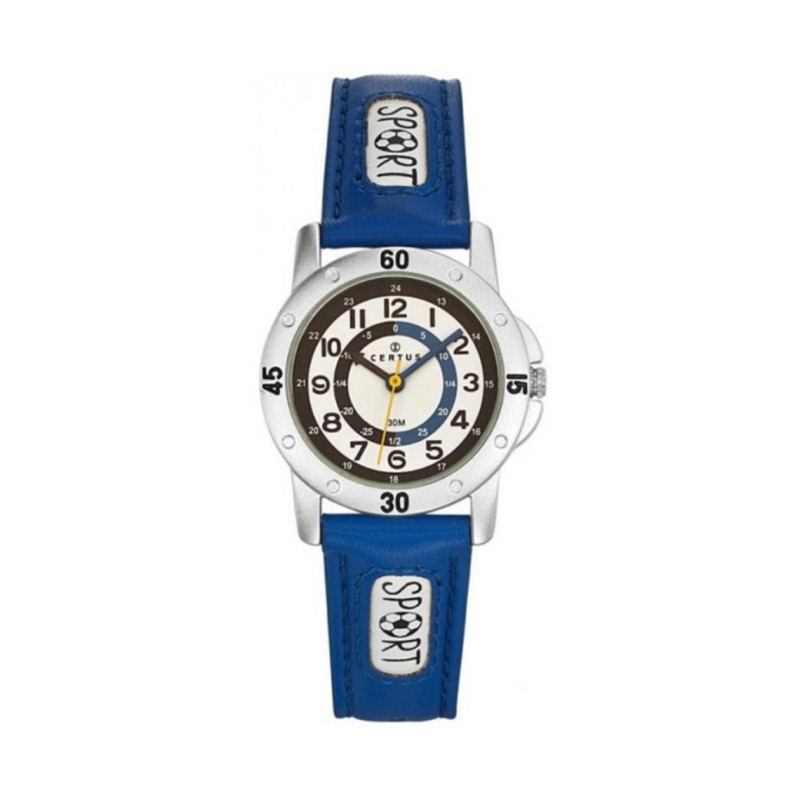 Montre analogique Certus Junior bracelet cuir bleu
