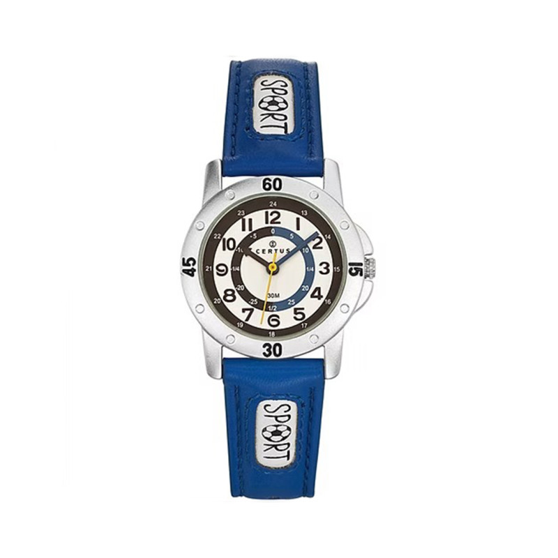 Montre analogique Certus Junior bracelet cuir bleu