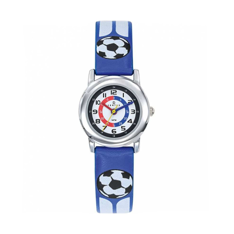 Montre analogique Certus Junior foot bracelet cuir bleu