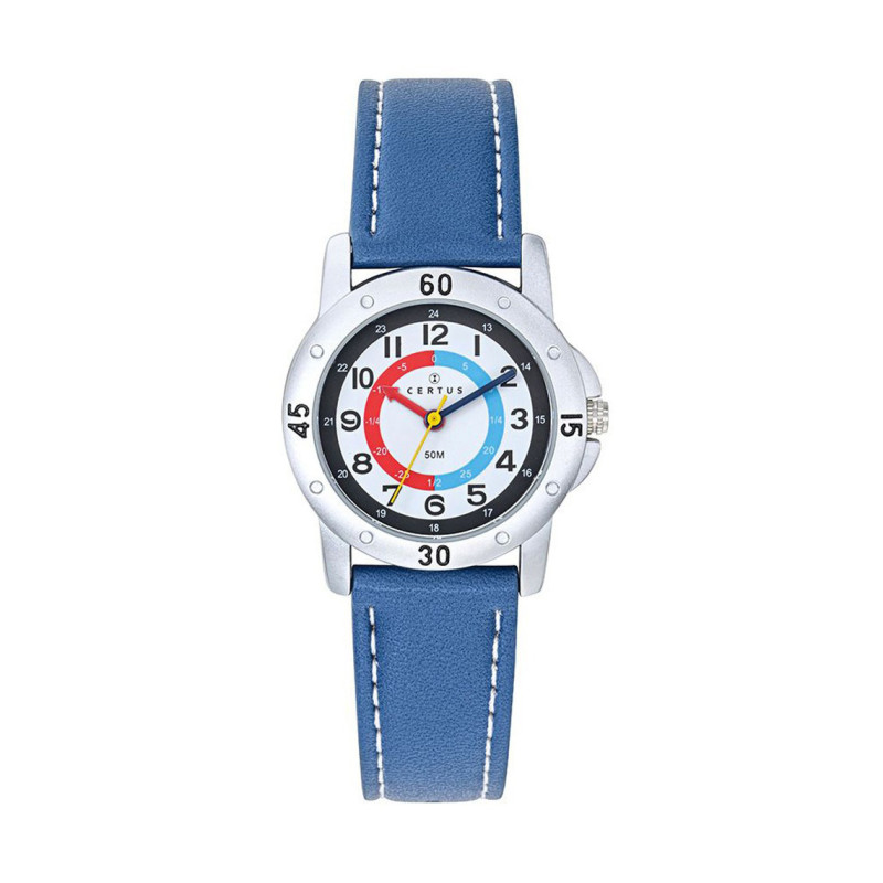 Montre analogique Certus Junior bracelet cuir bleu