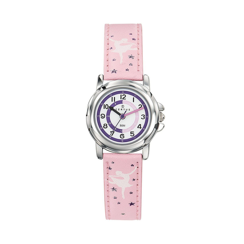 Montre analogique Certus Junior ballerine bracelet cuir rose
