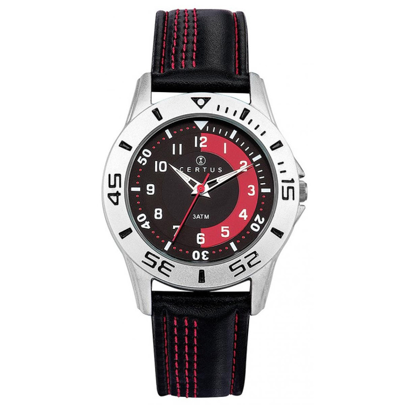 Montre analogique Certus Junior bracelet cuir noir