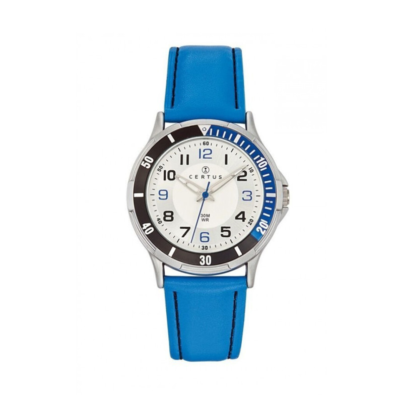 Montre analogique Certus Junior bracelet cuir bleu