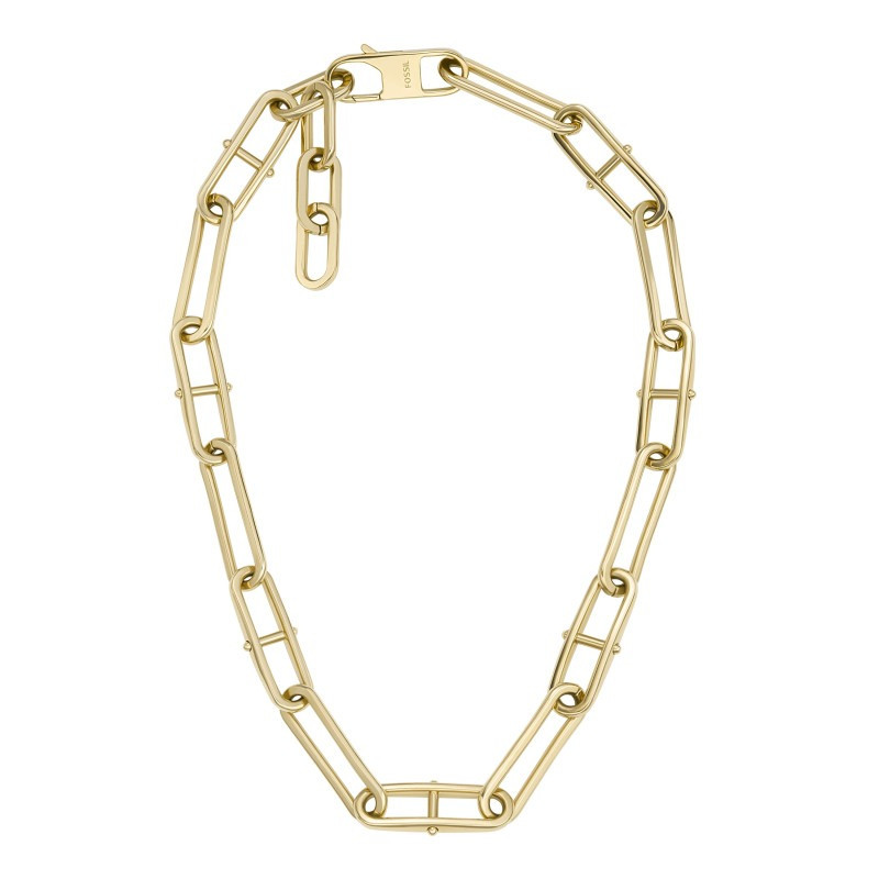 Collier Fossil collection Heritage D-Link acier doré