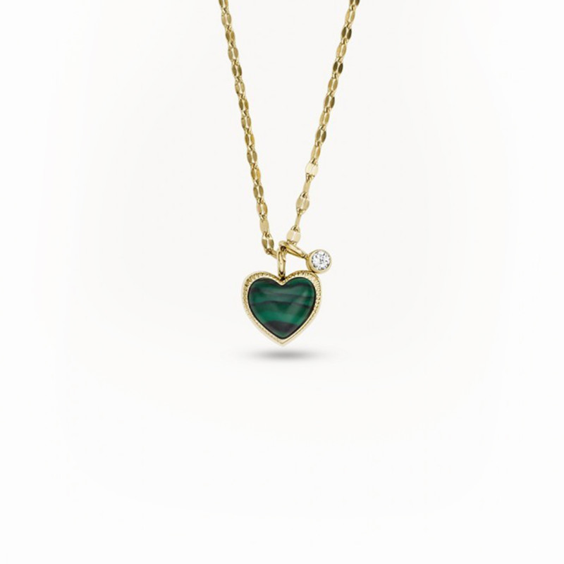 Collier Fossil collection Modern Meadows cœur acier doré