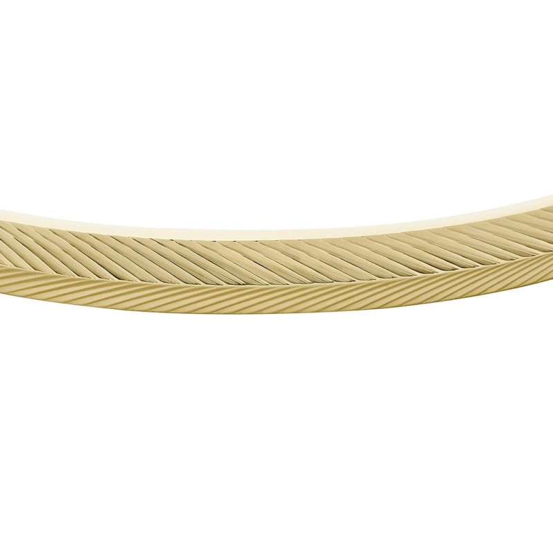 Bracelet jonc Fossil collection Harlow Linear Texture acier doré
