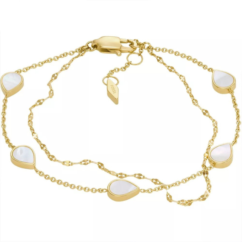 Bracelet Fossil collection Teardrop acier doré