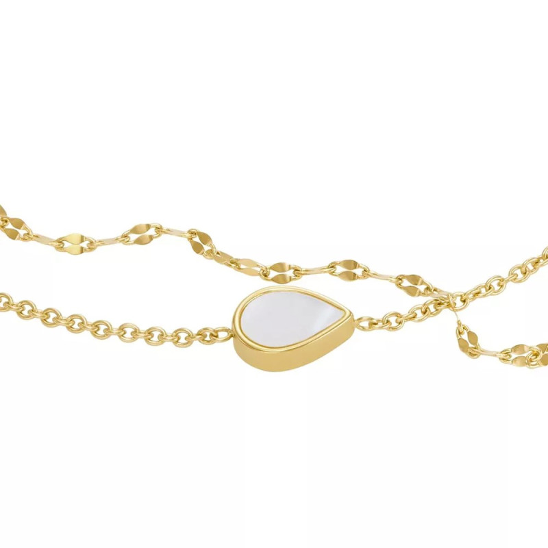 Bracelet Fossil collection Teardrop acier doré