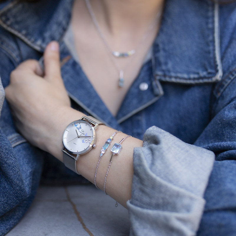 Montre Analogique Go Mademoiselle Bracelet Métal Argent