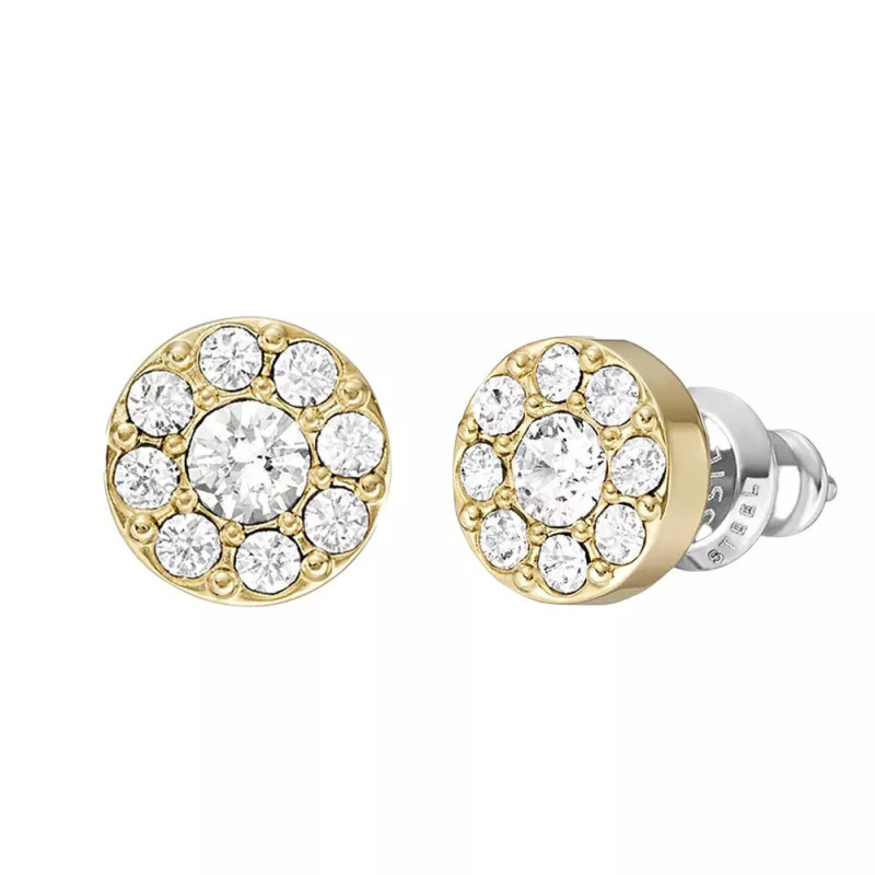 Boucles d'oreilles clous Fossil collection All stacked Up acier doré