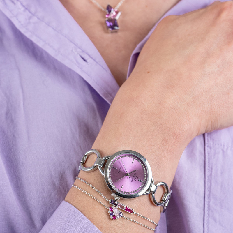 Montre Analogique Go Mademoiselle Bracelet Métal Argent
