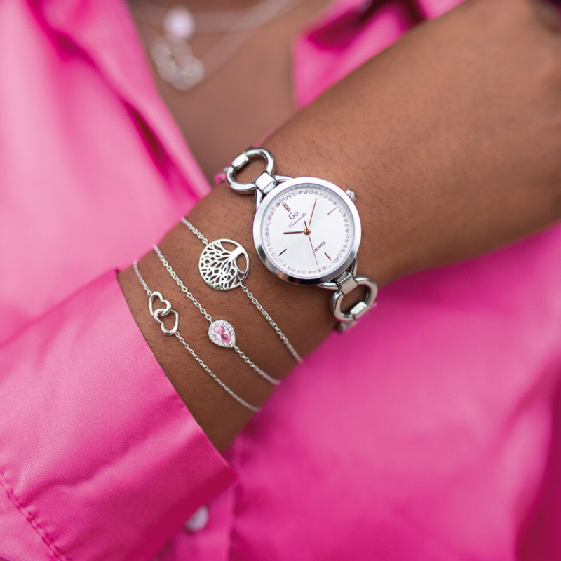 Montre Analogique Go Girl Only Bracelet Métal Argent