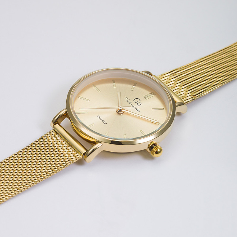 Montre Analogique Go Mademoiselle Bracelet Métal Doré