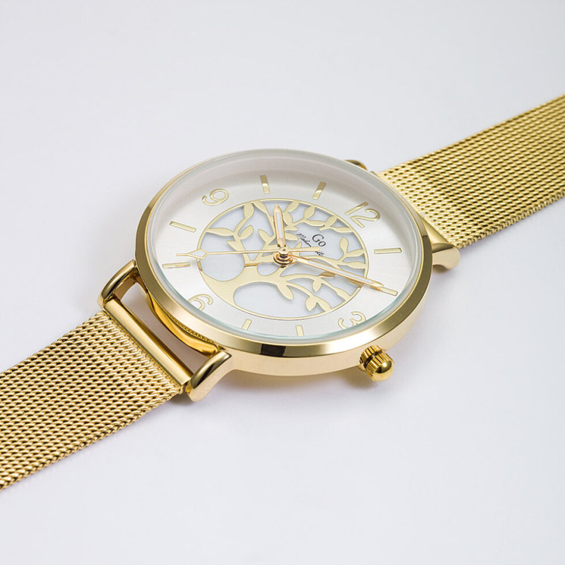 Montre Analogique Go Mademoiselle Bracelet Métal Doré