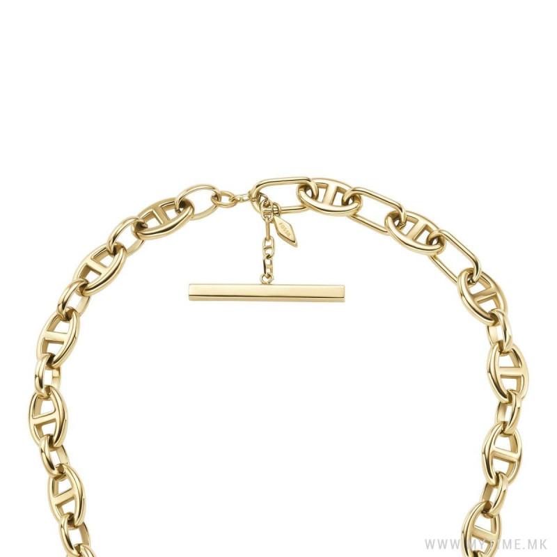 Collier Fossil collection Heritage D-Link acier doré