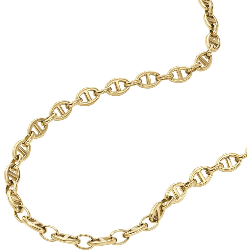 Collier Fossil collection Heritage D-Link acier doré