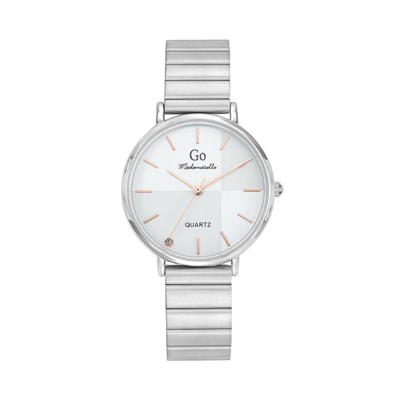 Montre Analogique Go Mademoiselle Bracelet Métal Argent