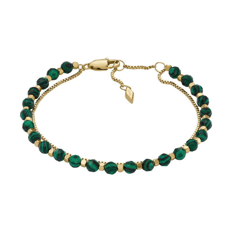 Bracelet Fossil collection All Stacked Up acier doré