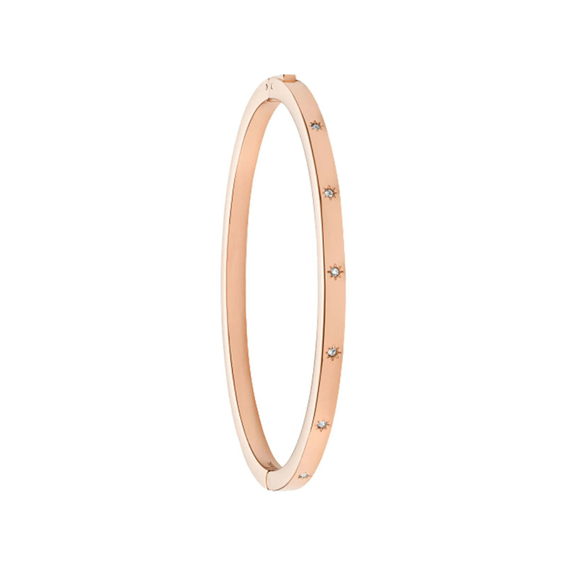 Bracelet Jonc Fossil collection Sadie Shine Bright acier doré rose