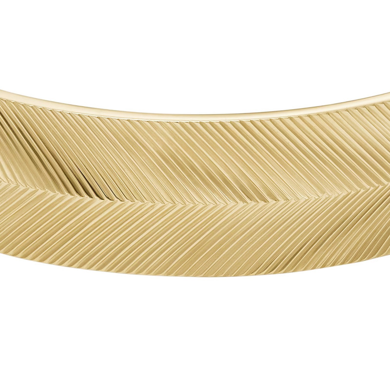 Bracelet Jonc Fossil collection Harlow Linear Texture acier doré